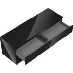 MEXEN/S - Orio koupelnová skříňka pod umyvadlo 140 cm s deskou, 2 zásuvky, černá lesk 91A10-14047-2-BFFC70