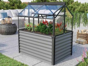 Vyvýšený záhon s pařeništěm (LG3739) Vitavia Gaia Jumbo, sklo 3 mm (černý)