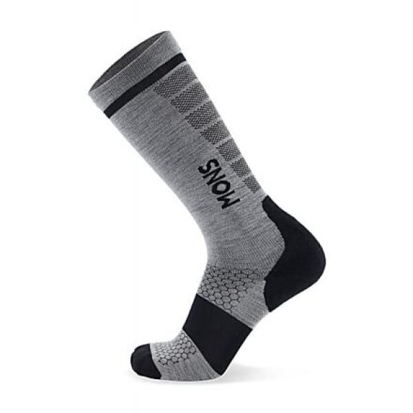 Merino ponožky MONS ROYAL Pro Lite Merino Snow grey marl Velikost: