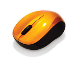 Verbatim Go Nano oranžová / Laserová bezdrátová myš / 1600DPI / 3tlačítka / 1 kolečko / 2xAAA (49045-V)