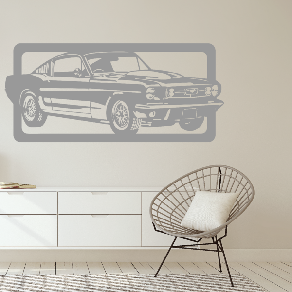 Samolepka Ford Mustang Barva: šedá, Velikost: 100 x 43 cm