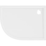 MEXEN - Flow Sprchová vanička čtvrtkruh asymetrická slim pravá 90 x 80, bílá lesk 46Q108090R