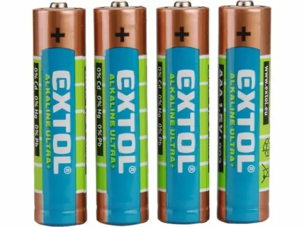 EXTOL-ENERGY Baterie alkalické ULTRA+ 1.5V AA (LR6) 4ks (EX42011)