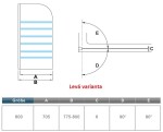 H K - Vanová zástěna S1 STRIPE 80x140 - jednodílná sklopná, čiré sklo se vzorem, varianta pravá SE-S1STRIPE-12