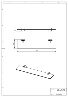 NOVASERVIS - Polička rovná Metalia 11 chrom 0140,0