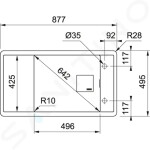 FRANKE - Fresno Fragranitový dřez FSG 611-88, 877x495 mm, matná černá 114.0651.012