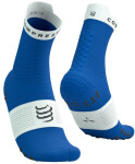 Běžecké kompresní ponožky Compressport Pro Racing Socks v4.0 Run High - Blue/White Velikost: EU 45-48