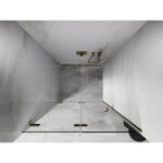 MEXEN/S - Lunar-F skládací sprchové dveře levé 65, transparent, zlatá 836-065-000-50-00-L