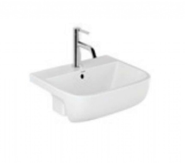 KLUDI - Resa Umyvadlo 52x42,5 cm, s přepadem, otvor pro baterii, lesklá bílá 57W0343