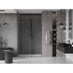 MEXEN/S - Velar L Duo posuvné sprchové dveře 150, transparent, grafit kartáčovaná 871-150-003-02-66