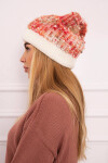 Bubble hat K219 ecru+malmine UNI