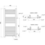 MEXEN - Ares otopný žebřík/radiátor 900 x 400 mm, 312 W, černá W102-0900-400-00-70-S