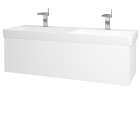 Dřevojas - Koupelnová skříňka VARIANTE SZZ2 130 pro umyvadlo Laufen Pro S - M01 Bílá mat / M01 Bílá mat 196004