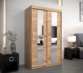 Šatní skříň Abi Po Barva korpusu: Dub artisan, Rozměry: 120 cm, Dveře: Dub artisan