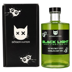 Böser Kater Black Light Neon Limetten Gin 0,5L, 40%, -DB-