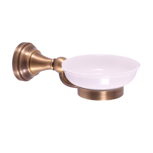 RAV Slezák - MORAVA RETRO - Koupelnový doplněk Mýdlenka keramická, Stará mosaz (Bronz) MKA0300SM MKA0300SM