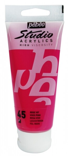 Akrylová barva Pébéo Studio Acrylic 100 ml - 045 brilantní růžová
