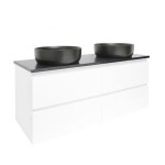 Koupelnová skříňka s krycí deskou SAT B-Way 119x50x45 cm bílá lesk BWAY2120WZ BWAY2120WZ