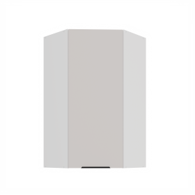 Horní rohová skříňka Como 60x60 GN-108 1F (45°) Barva korpusu: Bílá, Barva dvířek: Kašmír