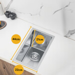 VELAZO - Malý kuchyňský dřez - 22 x 44 Velazo, nerez VELAZ2244