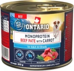 Ontario Adult monoprotein hovězí paté s mrkví 200 g / Konzerva pro psy / Superprémiová / Grain free (214-859990)