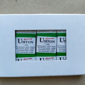 Umton Umton, mistrovské akvarelové barvy, 1/2 pánvička, 2,6 ml, 1 ks Barva Umton: 2360 Permanentní zeleň střední