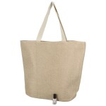 Plátěná velká plážová taška, plameňák zlatá