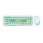 MOFII Bean 2.4G zelená / Set bezdrátové klávesnice + myši / US layout / 2.4Ghz USB dongle / 1200DPI (SMK-676367AG Green)