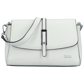 Módní dámská koženková kabelka na rameno Asmara, bílá