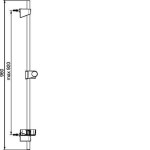 HANSA - Basicjet Sprchová tyč 92 cm, chrom 44700300