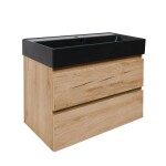 Koupelnová skříňka s umyvadlem SAT B-Way 79x50x45 cm dub mat BWAY80OAKU4B BWAY80OAKU4B