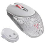 YENKEE YMS 3002WE AURA WL bílá / bezdrátová herní optická myš / 15000 DPI / 6 tlačítek / 2.4 GHz / BT / USB-C (8590669344321)