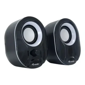 Equip reproduktory 2.0 černá/bílá / USB / 3,5 mm jack / RMS 3 W (245333)