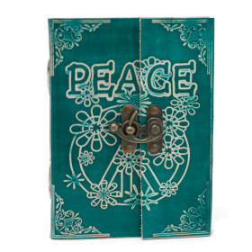 AWN AWM, LBN-09, kožený, hand-made zápisník Peace, 1 ks