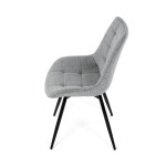Jídelní židle, šedá, látka, HC-T1130 GREY2