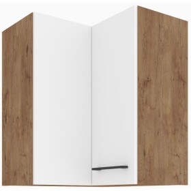 Horní rohová skříňka Vigo 60x60 GN-72 2F (90°) Barva korpusu: Dub Lancelot, Barva dvířek: Bílý lesk
