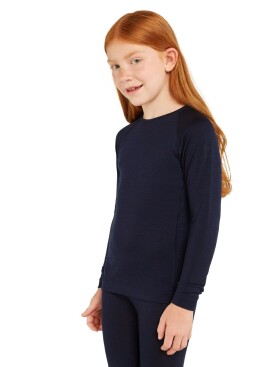 Dětské merino tričko s dlouhým rukávem ICEBREAKER Kids 200 Oasis LS Crewe, Midnight Navy velikost: 3