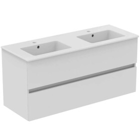 IDEAL STANDARD - Eurovit+ Skříňka s dvojumyvadlem, 55x120x44 cm, 2 zásuvky, lesklá bílá R0576WG