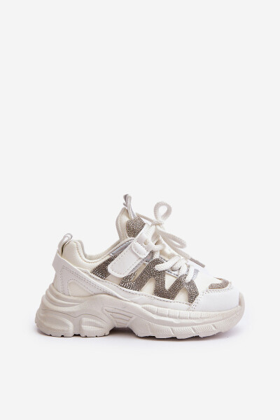 Dětské tenisky se zirkony bílé Rianalla 30