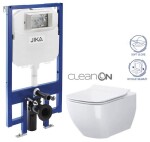 JIKA předstěnový instalační 8 cm systém bez tlačítka + WC CERSANIT VIRGO CLEANON + SEDÁTKO H894652 X ME1