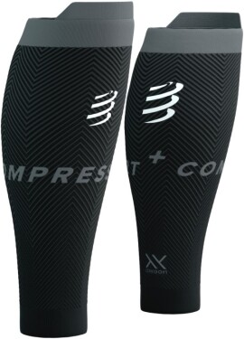 Compressport R2 OXYGEN BLACK/STEEL GREY - Kompresní lýtkové návleky Compressport R2 Oxygen - BLACK/STEEL GREY Velikost: 34-38 cm obvod lýtka