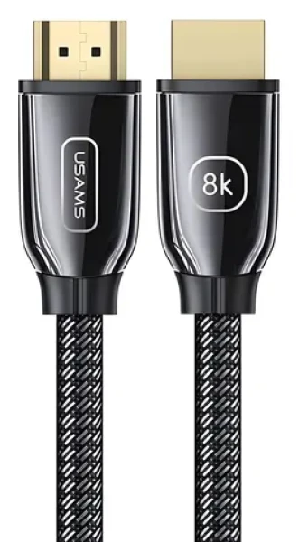 USAMS U67 černá / Kabel HDMI / HDMI 2.1 / 3 m / 8K 60Hz / 48 Gbit/s (SJ498HD01)
