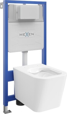 MEXEN/S - WC předstěnová instalační sada Fenix Slim s mísou WC Teo, bílá 6103385XX00