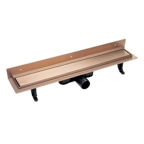 Laveo - Basso - sprchový žlab nástěnný 50 cm, růžové zlato COB_851D