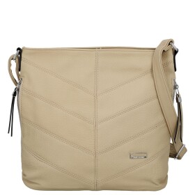 Zajímavá dámská koženková crossbody kabelka Denisa, tmavě béžová