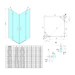 GELCO - TRINITY CHROM čtvercový kout 1200x1200 rohový vstup, čiré sklo, GT2212-12C-CH GT2212-12C-CH
