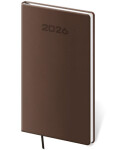 Diář 2026 týdenní kapesní A5 Soft - hnědá