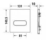 DURAVIT - DuraSystem Ovládání splachování pisoáru, kartáčovaný nerez WD5004701000