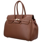 Luxusní dámská kožená kabelka do ruky Annalena, hnědá
