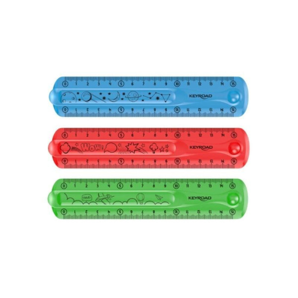 Keyroad Pravítko Flexi, 15 cm mix
